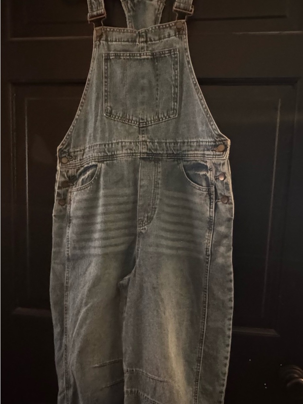 Fashion Nova Women's Barrel leg Denim Overalls
